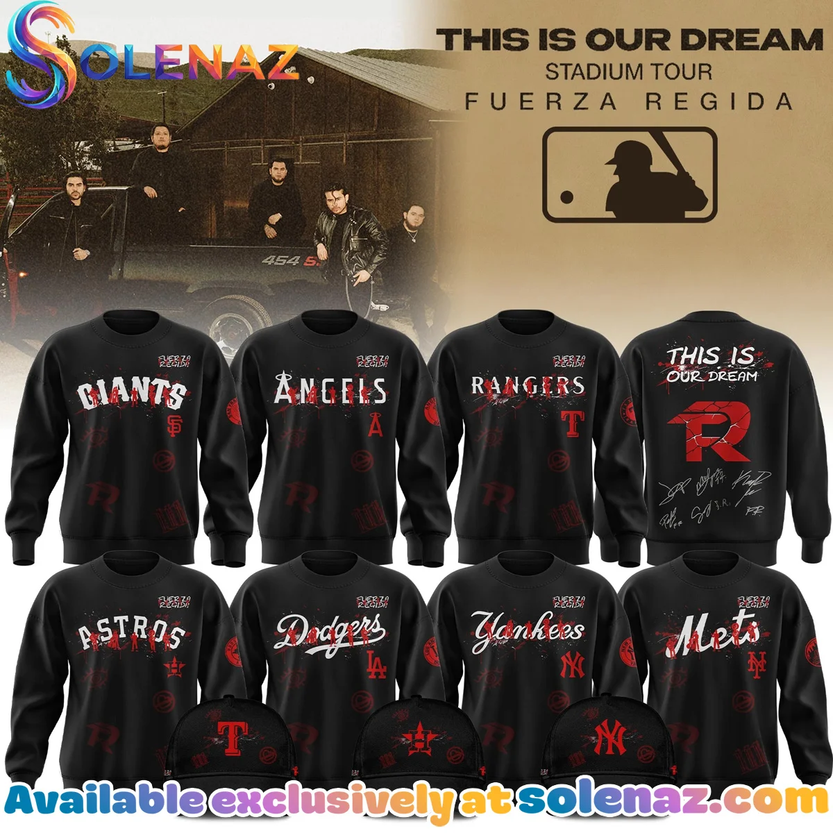 Baseball x Fuerza Regida This Is Our Dream Stadium Tour Shirt & Hoodie - Part 3