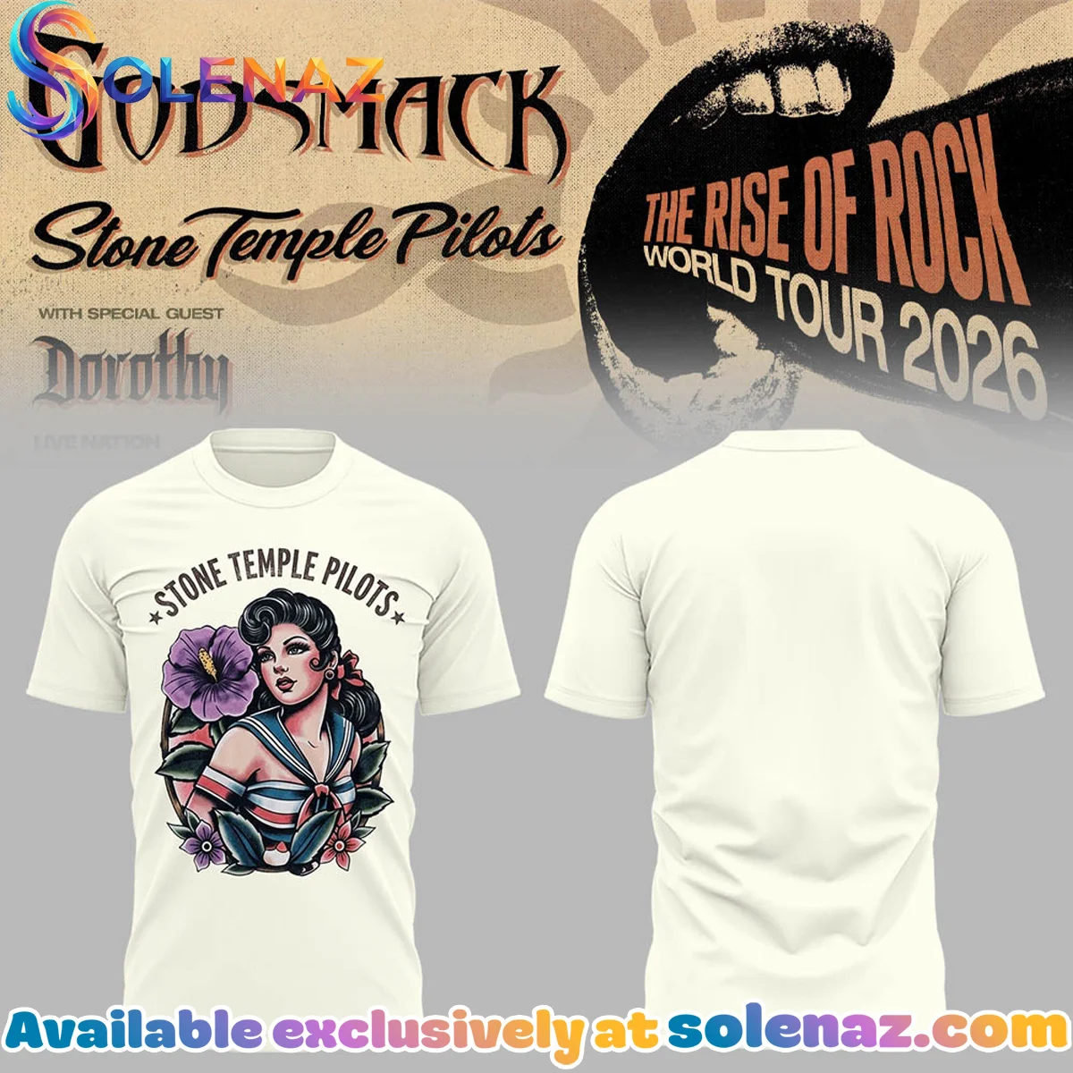 The Rise Of Rock Tour T-Shirt & Hoodie (Style 3)