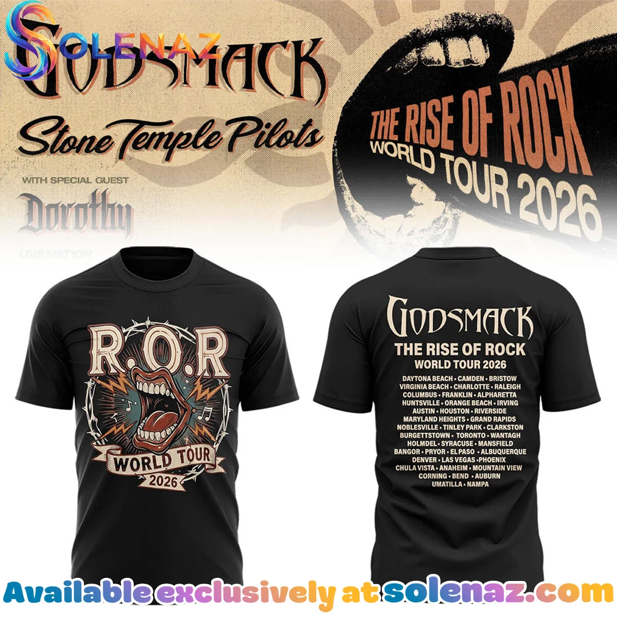 The Rise Of Rock Tour T-Shirt & Hoodie