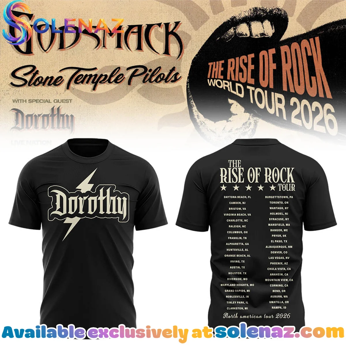 The Rise Of Rock Tour Shirt & Hoodie - Series 1