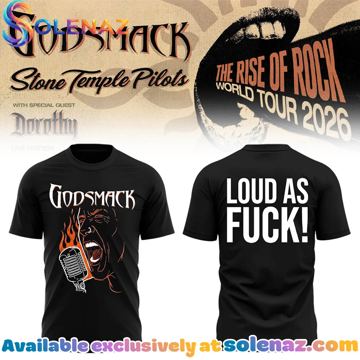 The Rise Of Rock Tour T-Shirt & Hoodie - Variant 2