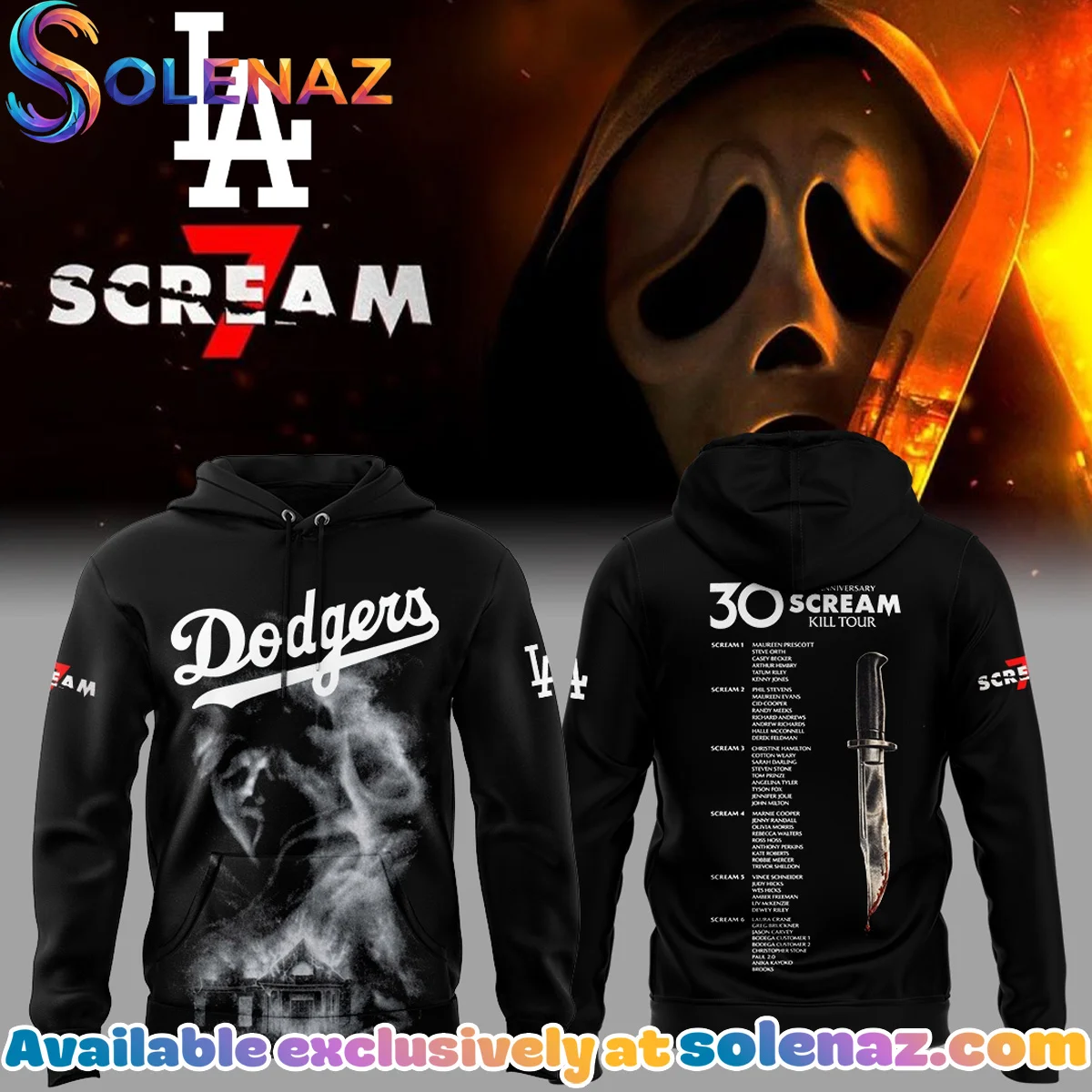 Los Angeles Dodgers x Scream Shirt & Hoodie