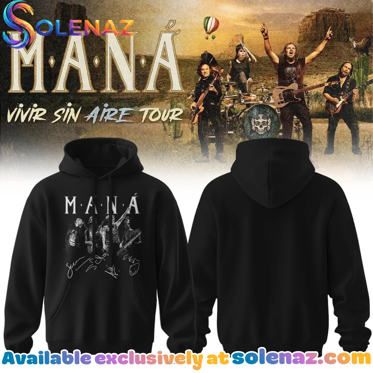 Mana Vivir Sin Aire Tour Shirt & Hoodie - Part 2