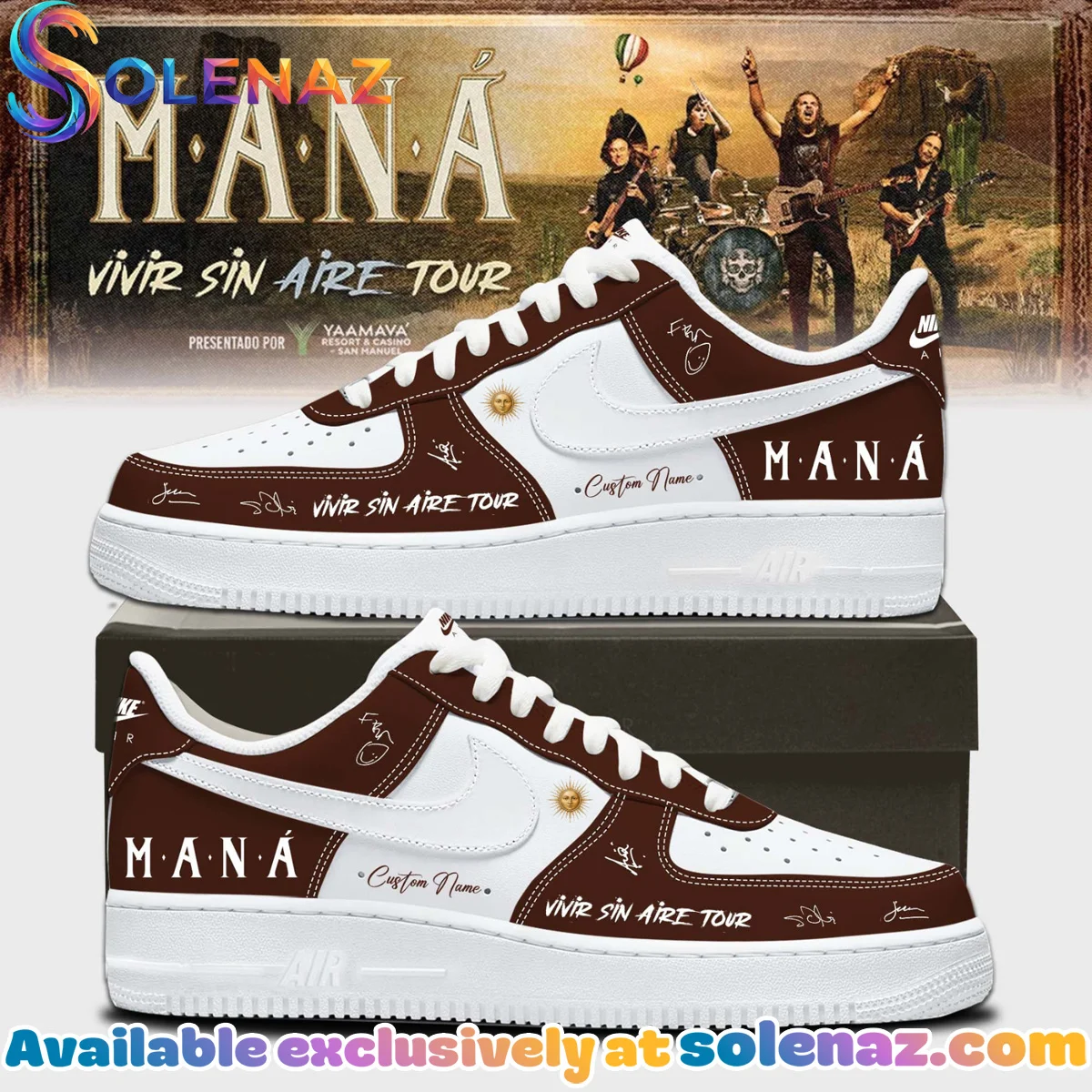 Maná Vivir Sin Aire Tour Custom Air Force 1 & Jordan 1 Shoes