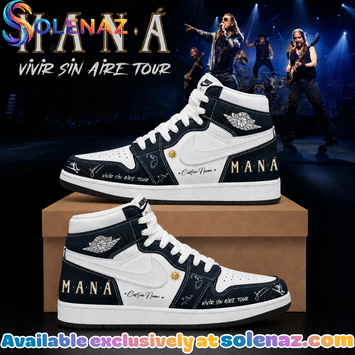Mana Vivir Sin Aire Tour Custom Air Force 1 & Jordan 1 Shoes