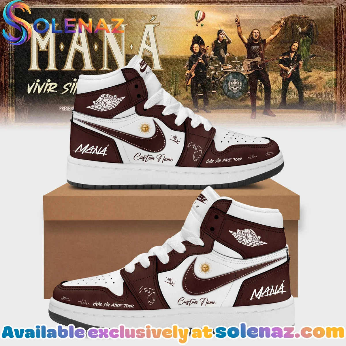 Mana Vivir Sin Aire Tour Custom Air Force 1 & Jordan 1 Shoes