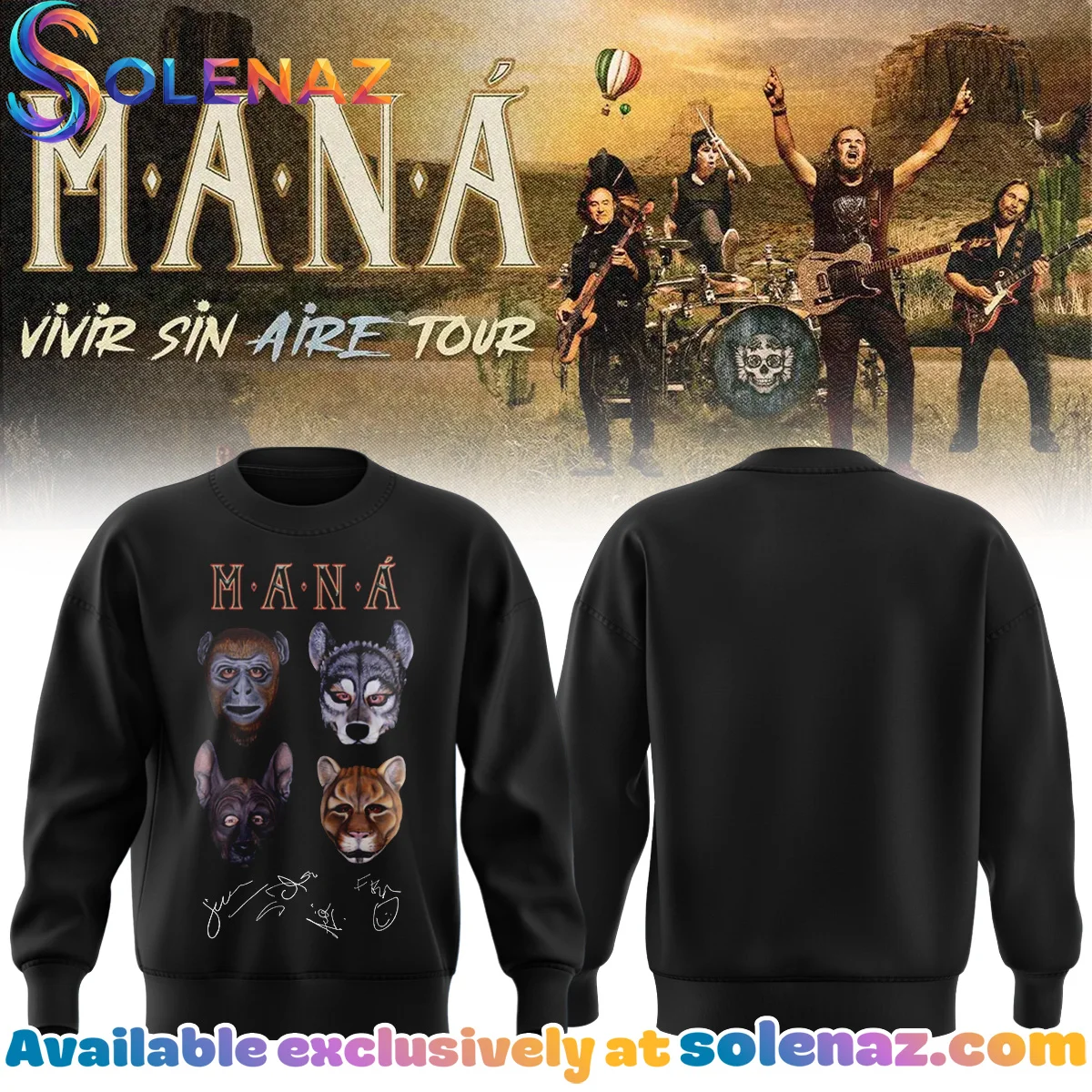 Maná Vivir Sin Aire Tour T-Shirt & Hoodie - Series 2