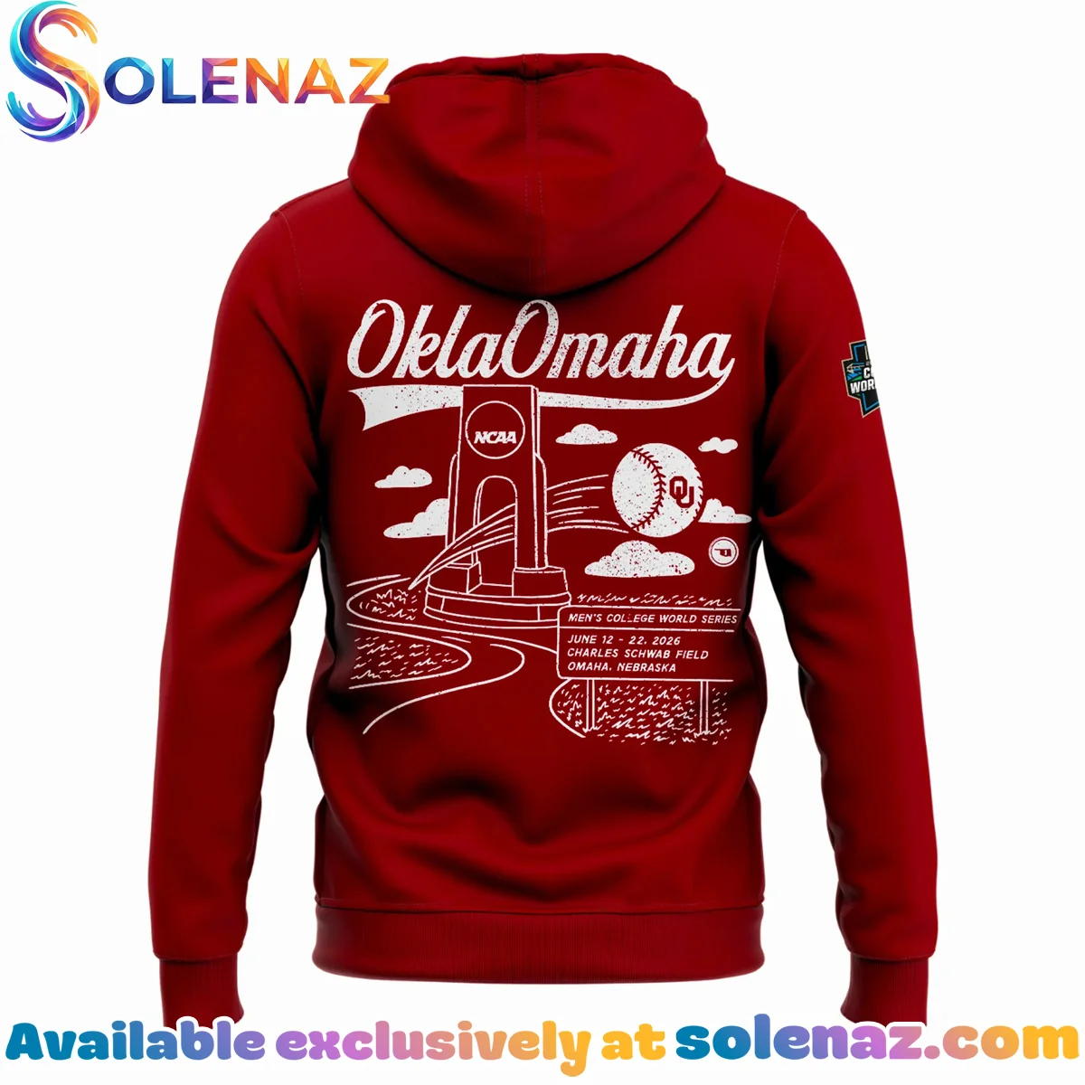 Oklahoma Baseball OklaOmaha Hoodie - 2026 Edition | Grail (Design 2) Oklahoma Baseball OklaOmaha Hoodie - 2026 Edition | Grail (Design 2)