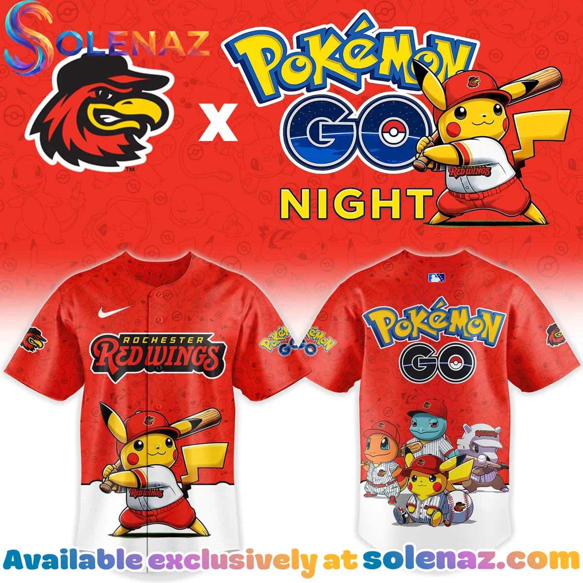 Rochester Red Wings x Pokemon GO Jersey Rochester Red Wings x Pokemon GO Jersey