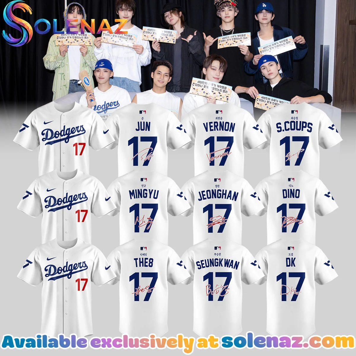 Seventeen In Los Angeles Dodgers Jersey