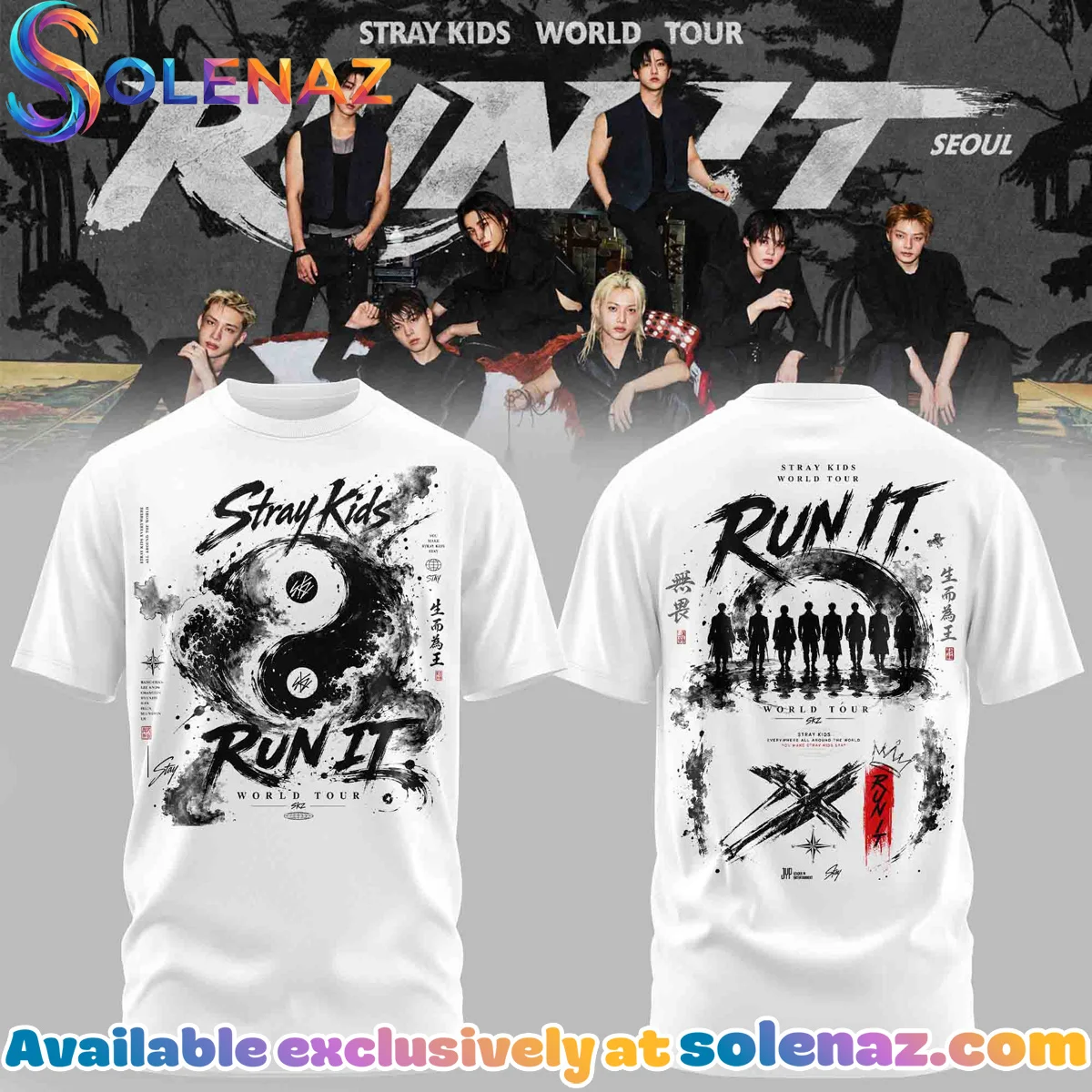STRAY KIDS - RUN IT WORLD TOUR Shirt & Hoodie