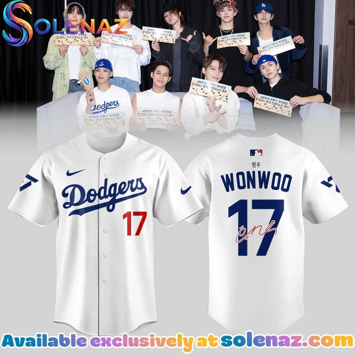 Wonwoo x Seventeen x Los Angeles Dodgers Jersey