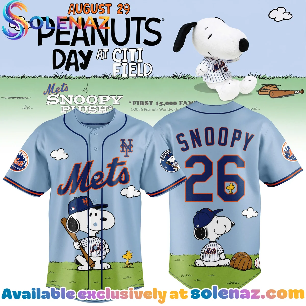 Mets Peanuts Baseball Jersey