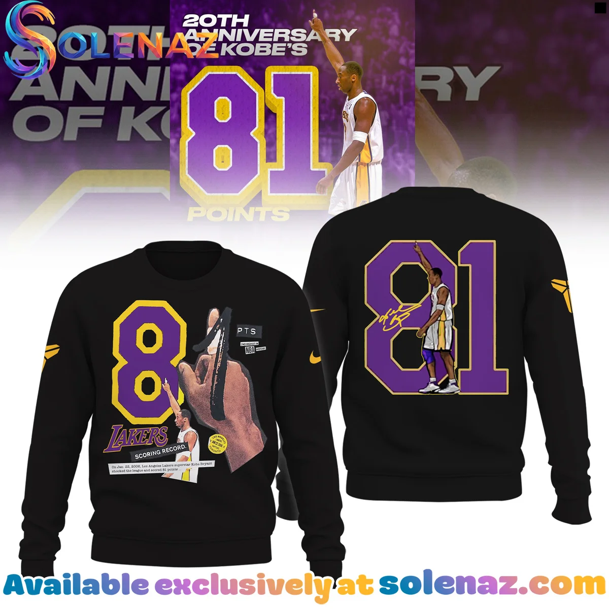 Kobe Bryant 81 Points Shirt & Hoodie (Release 3) Kobe Bryant 81 Points Shirt & Hoodie (Release 3)