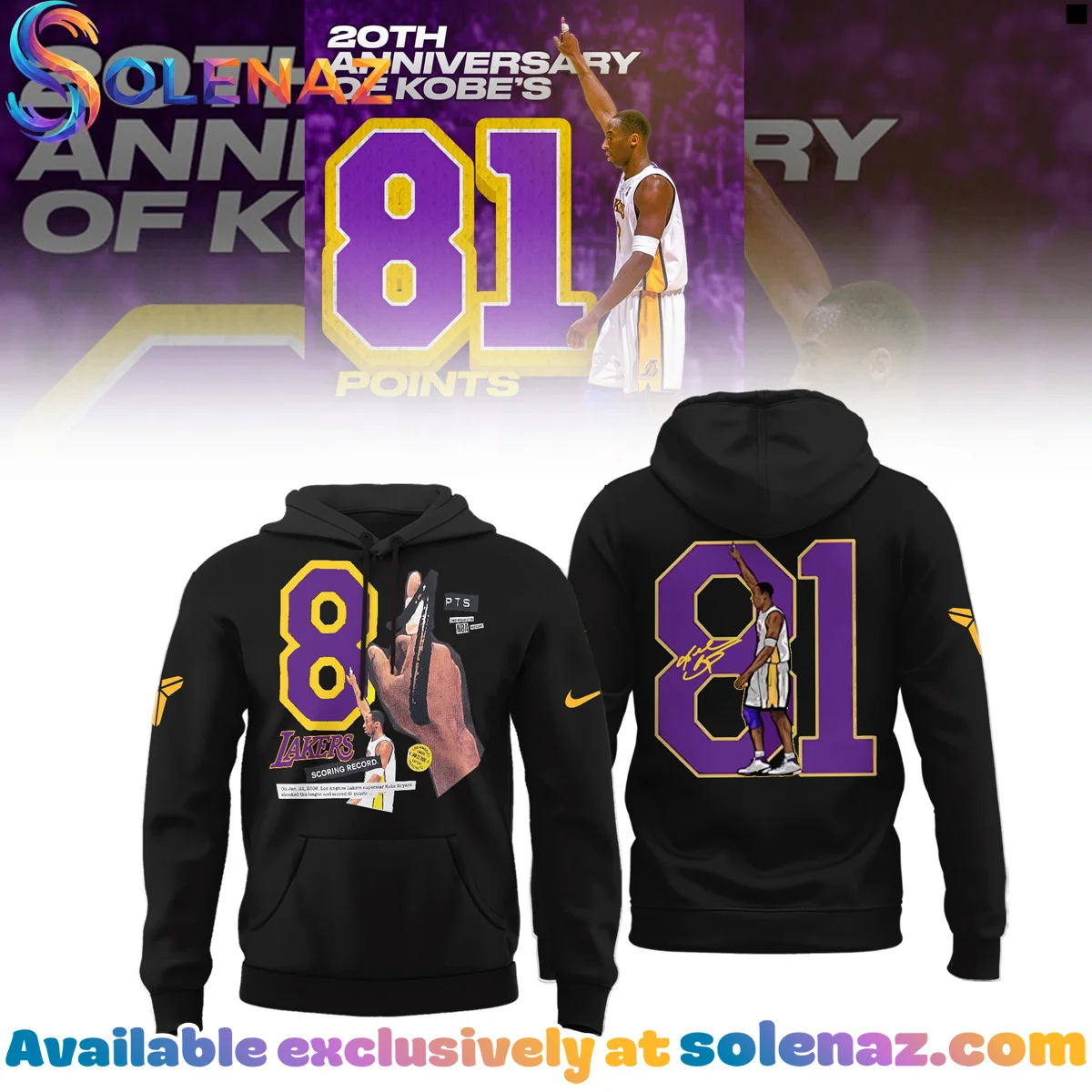 Kobe Bryant 81 Points Shirt & Hoodie (Release 3) Kobe Bryant 81 Points Shirt & Hoodie (Release 3)