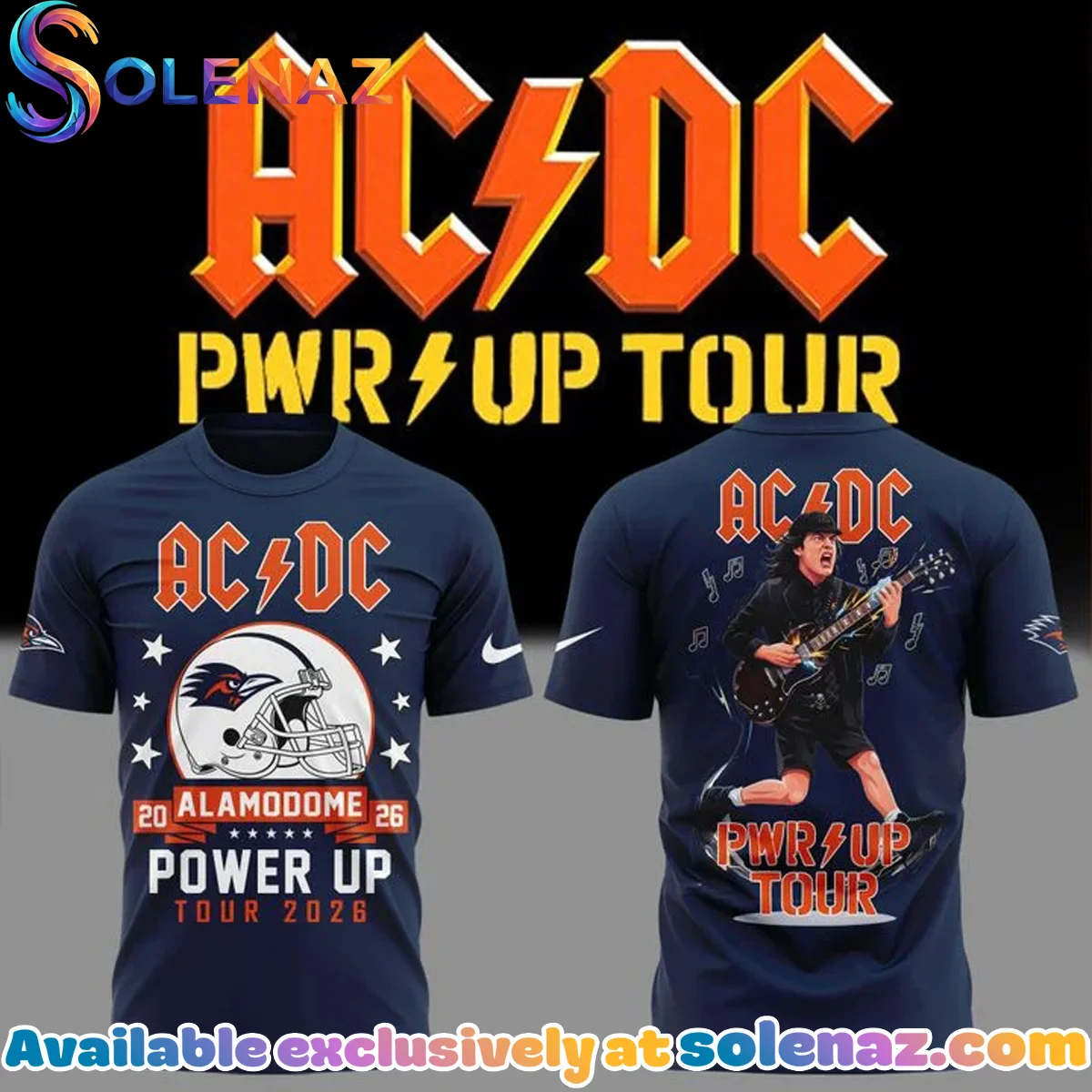 ACDC x UTSA Roadrunners Football - Power Up Tour T-Shirt & Hoodie - Part 1