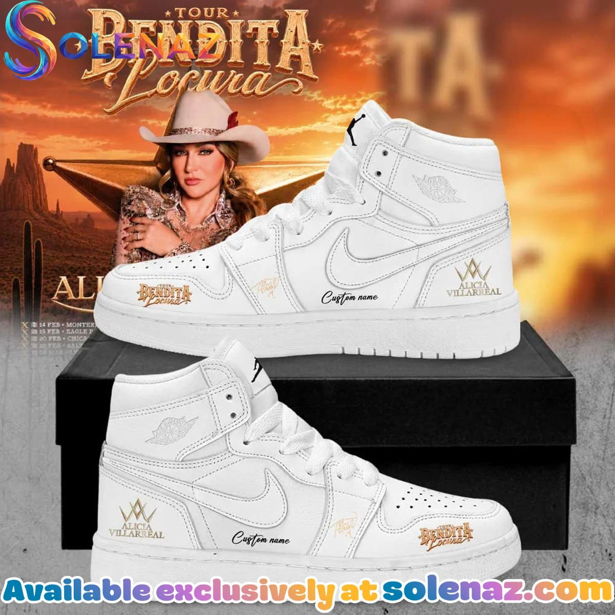 Alicia Villarreal Bendita Locura Tour Custom Air Force 1 & Jordan 1 Shoes [Drop 2]