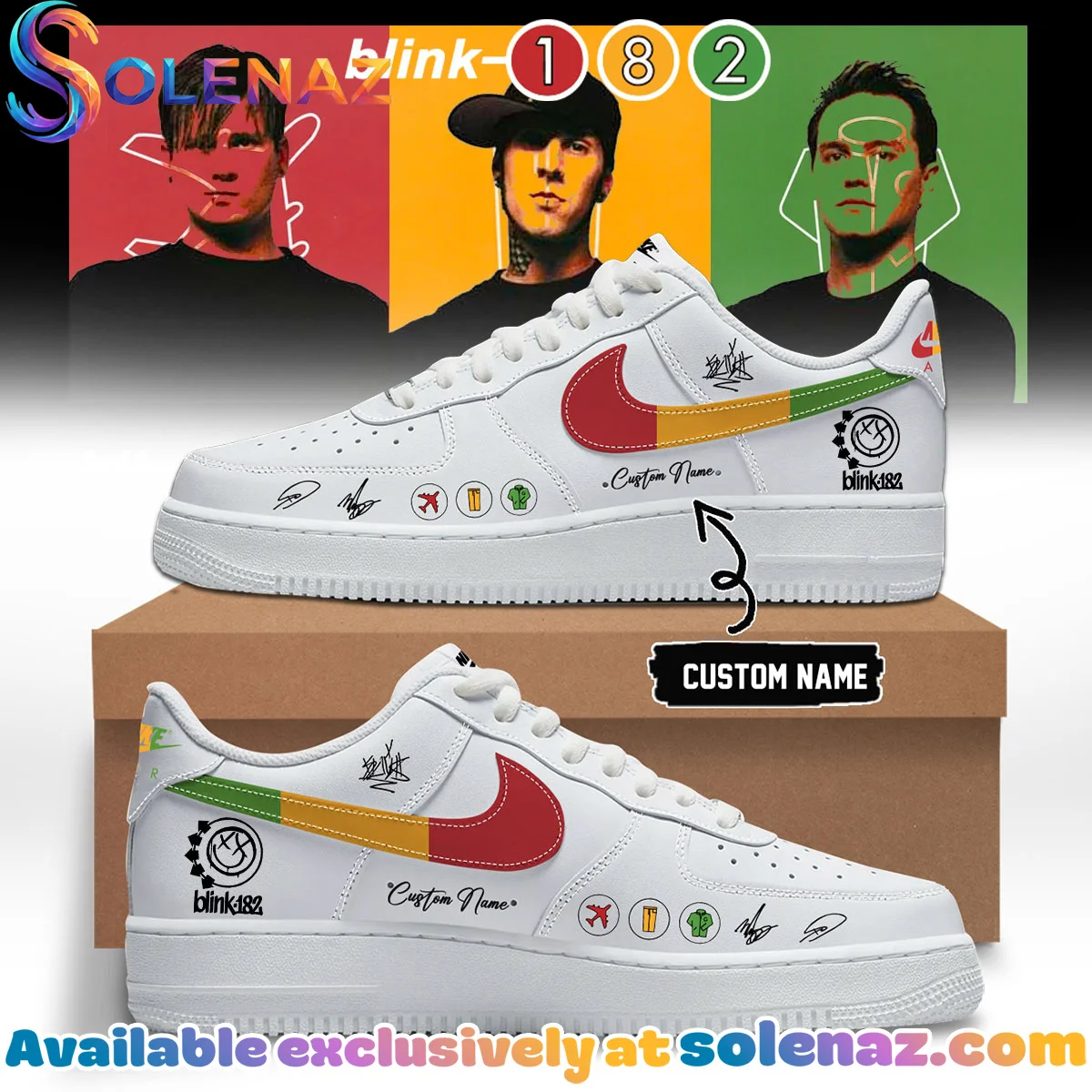 blink-182 Take Off Your Pants And Jacket Custom Air Force 1 & Jordan 1 Shoes - Variant 15