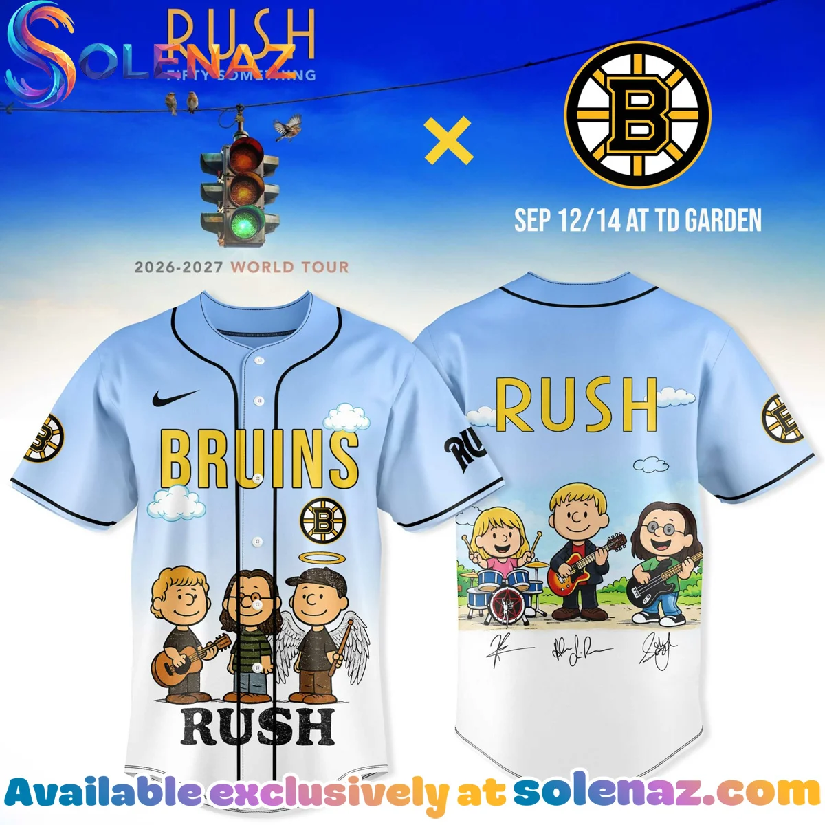 Boston Bruins x RUSH Fifty Something World Tour T-Shirt & Hoodie - Series 1