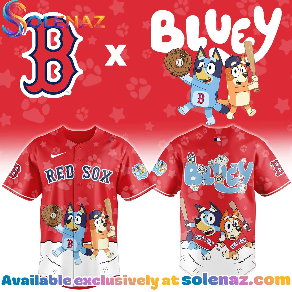 Boston Red Sox x Bluey Baseball Jersey - Variant 1 Boston Red Sox x Bluey Baseball Jersey - Variant 1