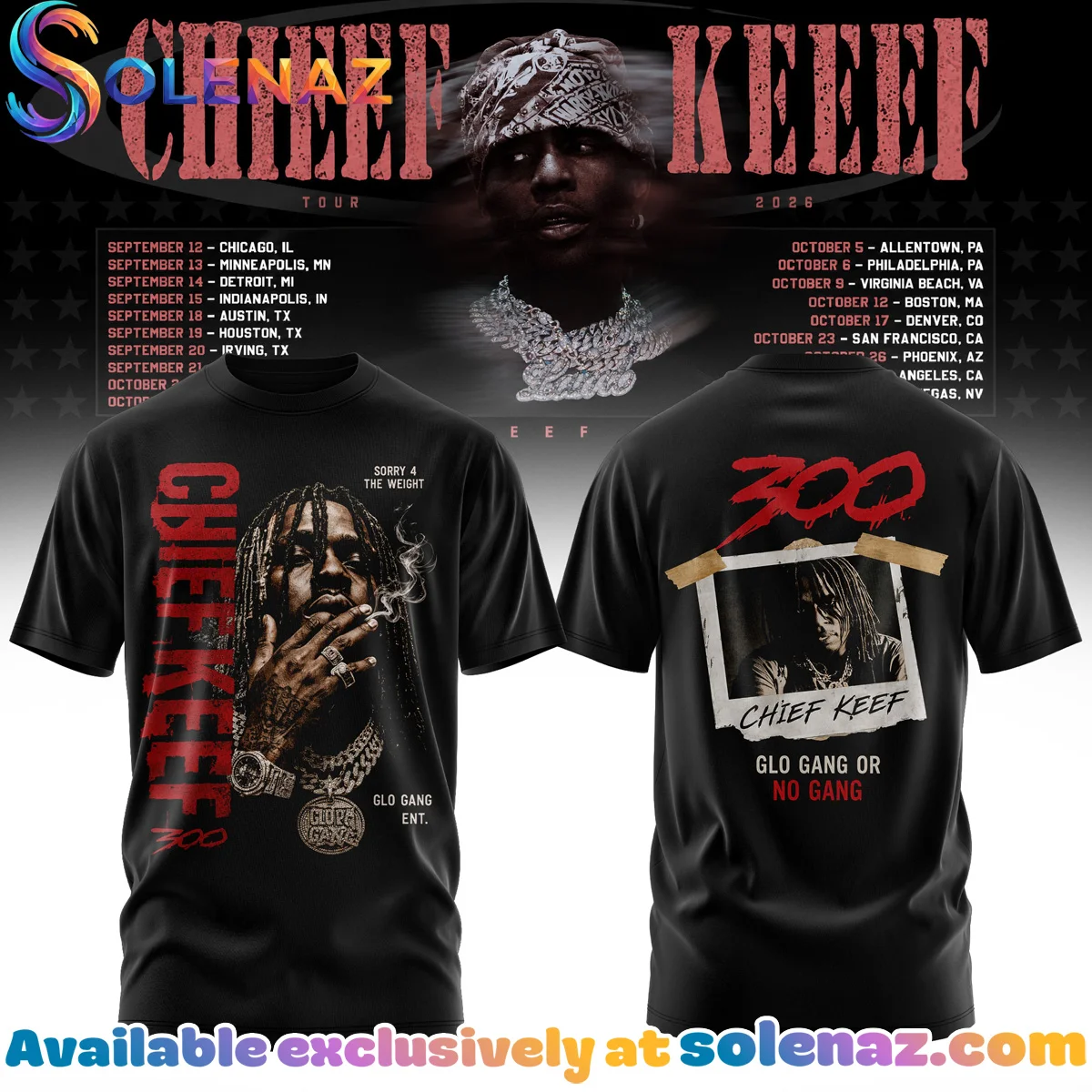 Chief Keef Live Tour Shirt & Hoodie (Release 8)