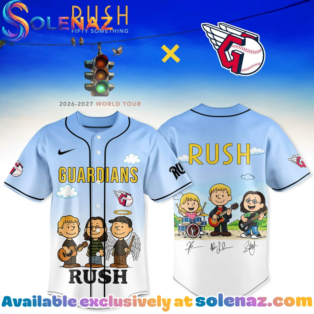 Cleveland Guardians x RUSH Fifty Something World Tour T-Shirt & Hoodie