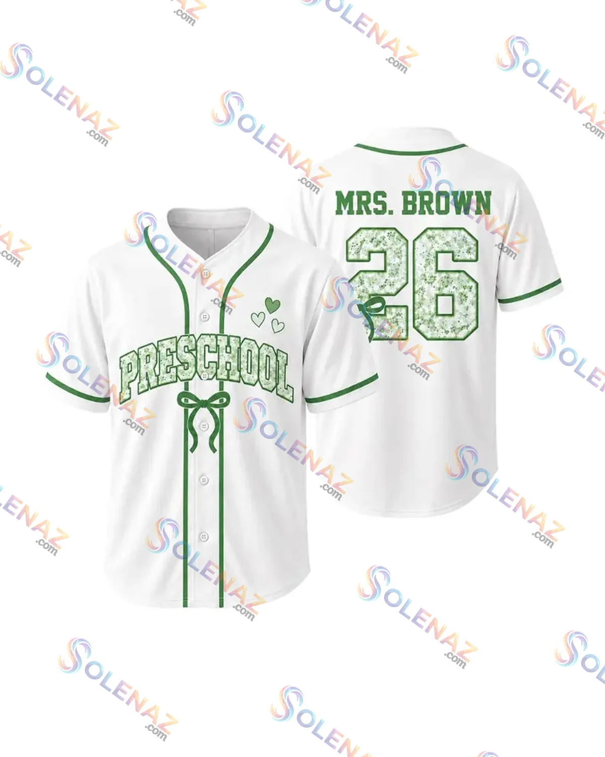 4th Grade Teacher Baseball Jersey (Design 4)