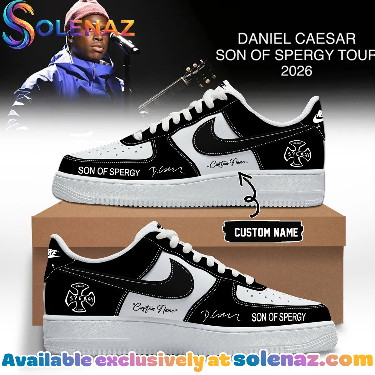 Daniel Caesar Son of Spergy Tour Custom Air Force 1 & Jordan 1 Shoes [Batch 6]