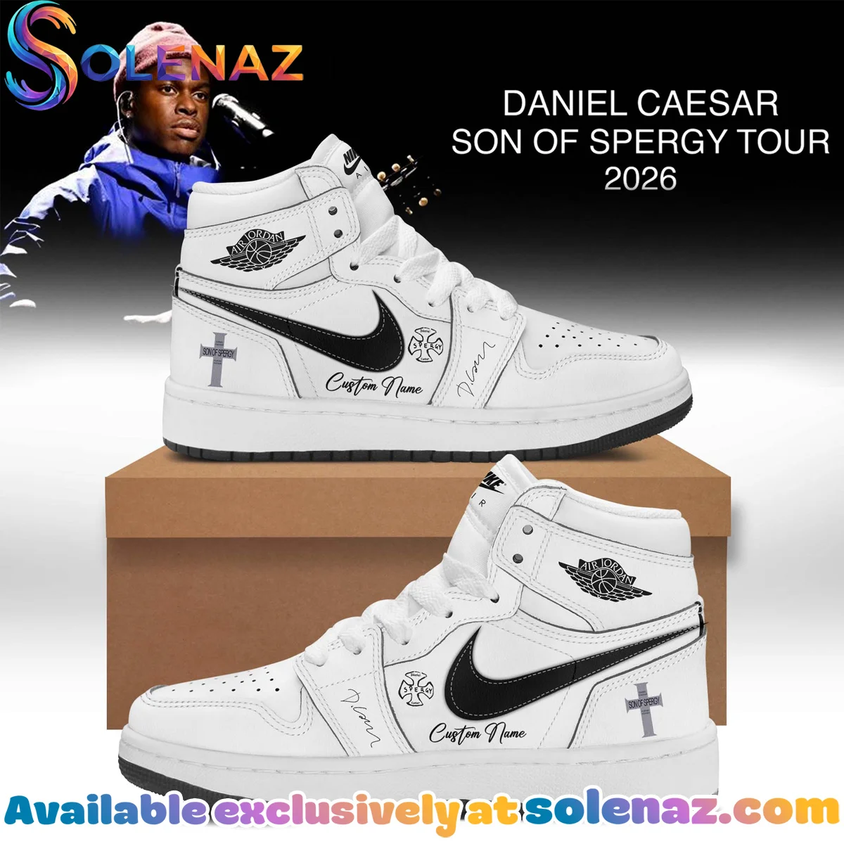Daniel Caesar Son of Spergy Tour Custom Air Force 1 & Jordan 1 Shoes [Batch 19]