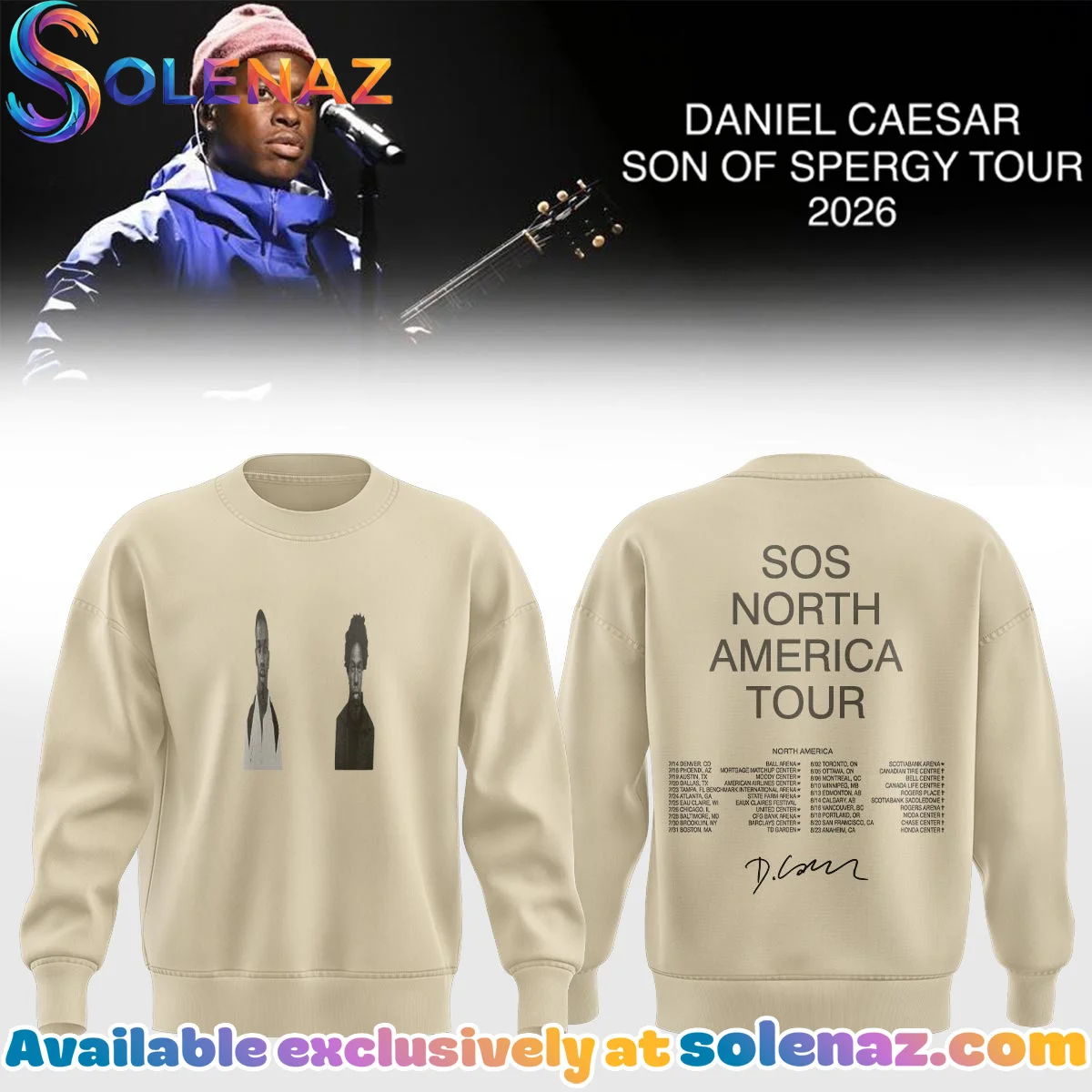 Daniel Caesar Son of Spergy Tour T-Shirt & Hoodie [Batch 5]
