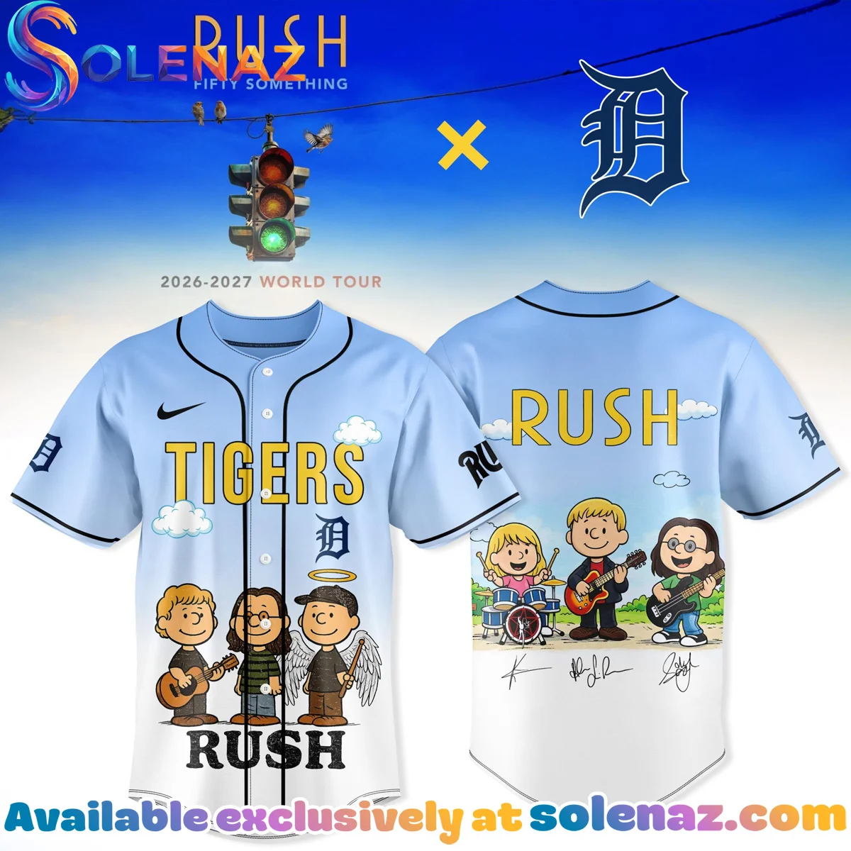 Detroit Tigers x RUSH Fifty Something World Tour T-Shirt & Hoodie - Series 1