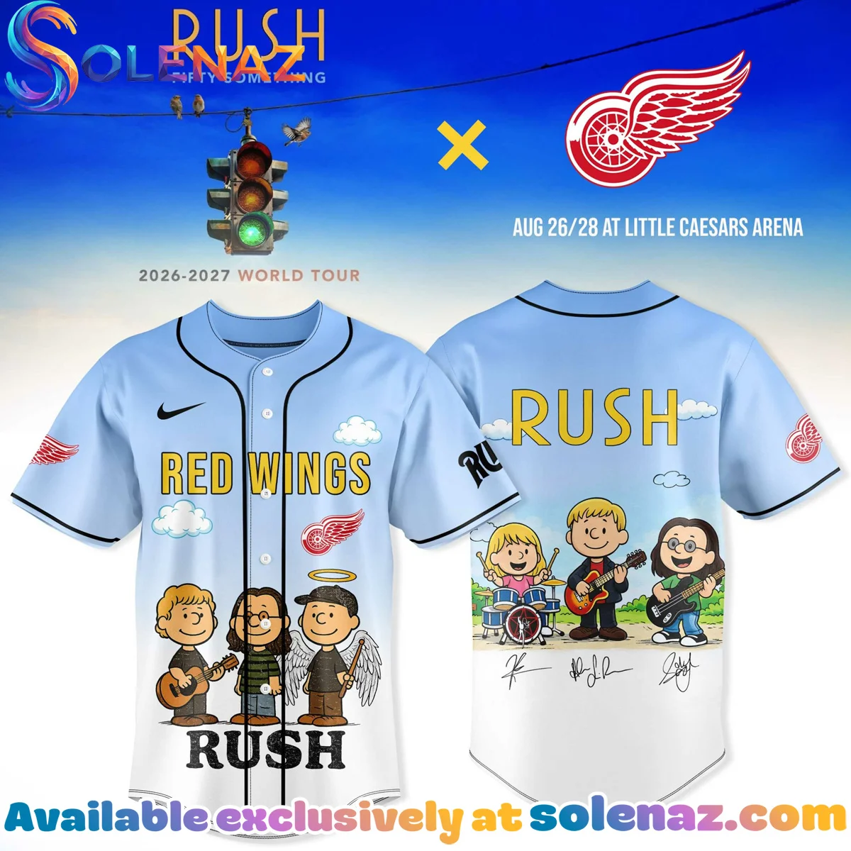 Detroit Tigers x RUSH Fifty Something World Tour Shirt & Hoodie (Design 2)