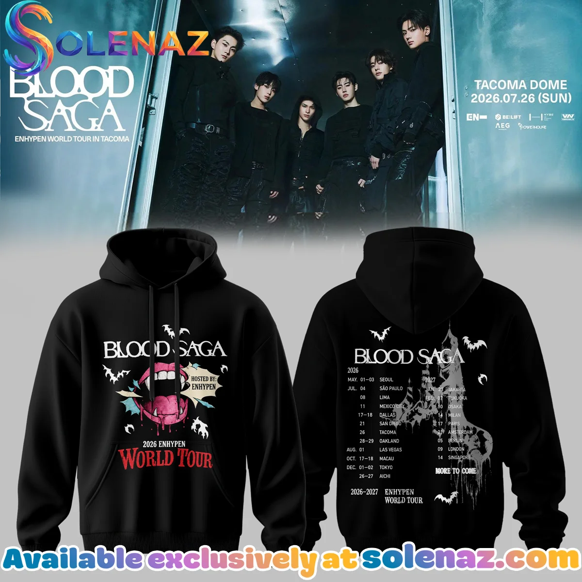 ENHYPEN BLOOD SAGA T-Shirt & Hoodie [Batch 6]