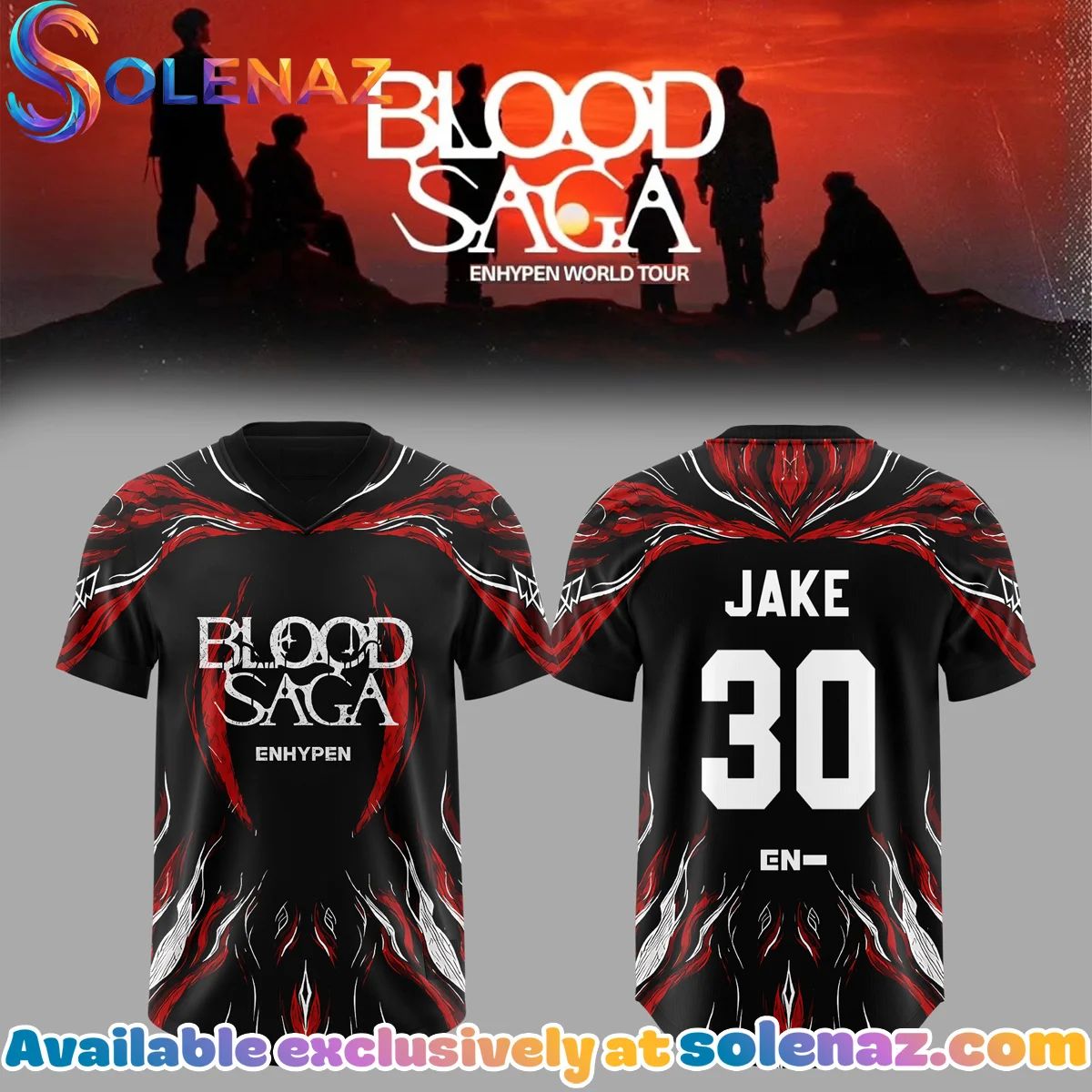 ENHYPEN BLOOD SAGA Football Jersey ENHYPEN BLOOD SAGA Football Jersey