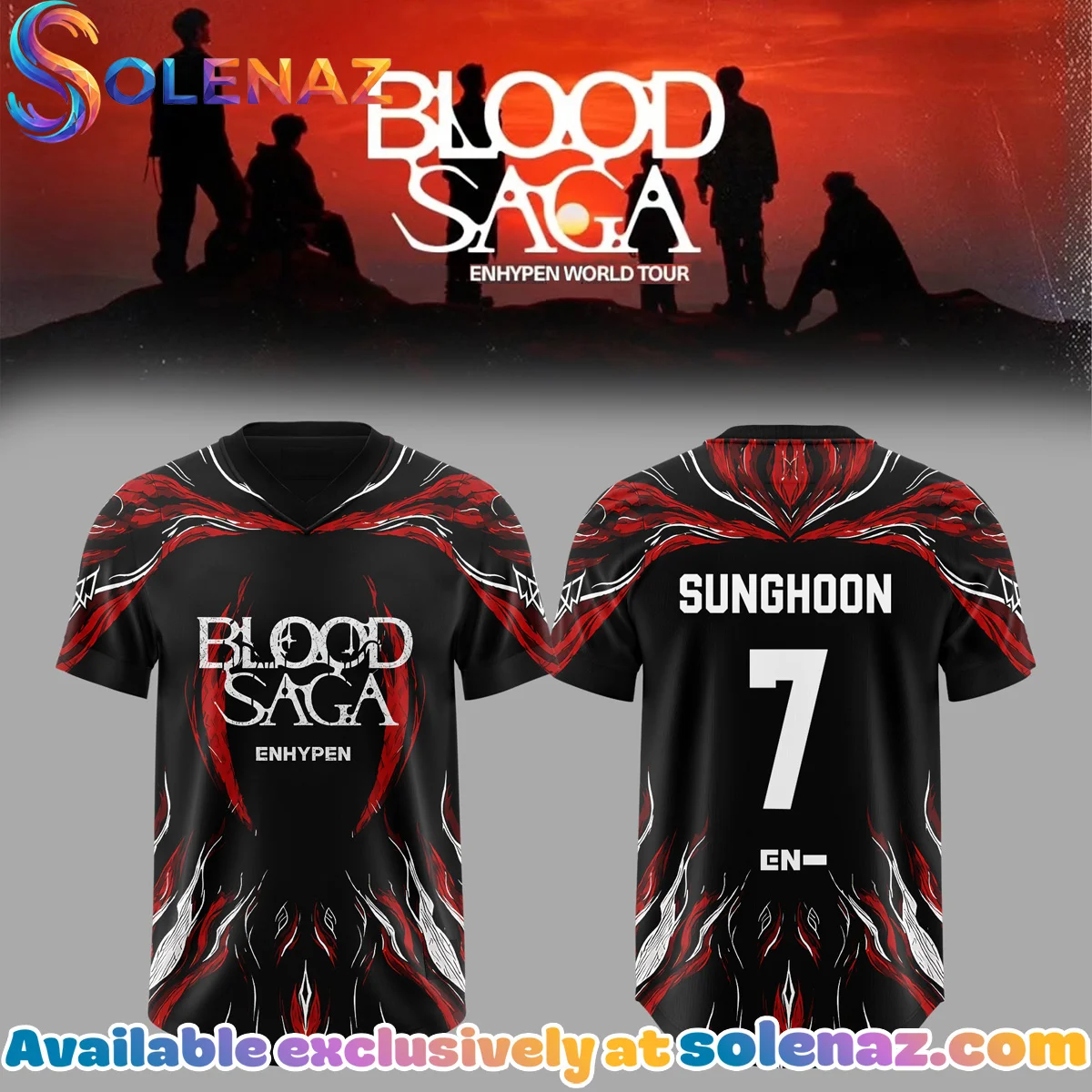 ENHYPEN BLOOD SAGA Football Jersey ENHYPEN BLOOD SAGA Football Jersey