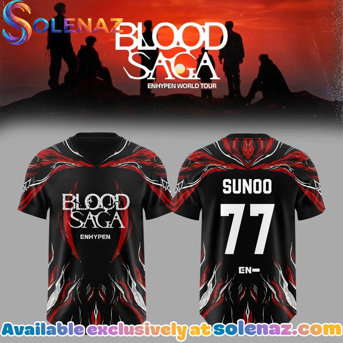 ENHYPEN BLOOD SAGA Football Jersey ENHYPEN BLOOD SAGA Football Jersey