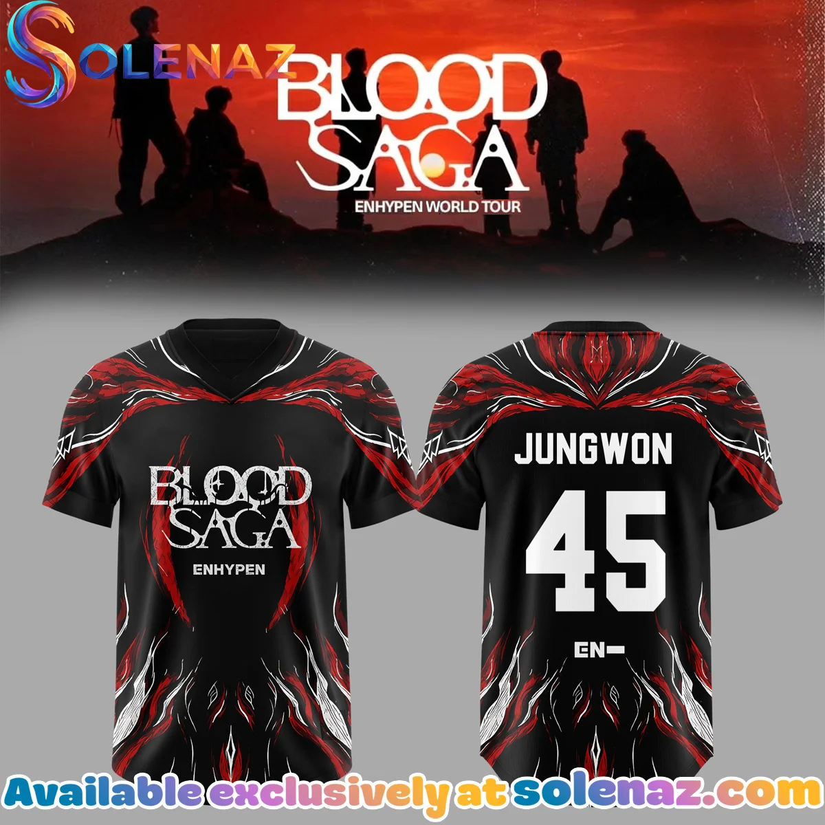 ENHYPEN BLOOD SAGA Football Jersey ENHYPEN BLOOD SAGA Football Jersey