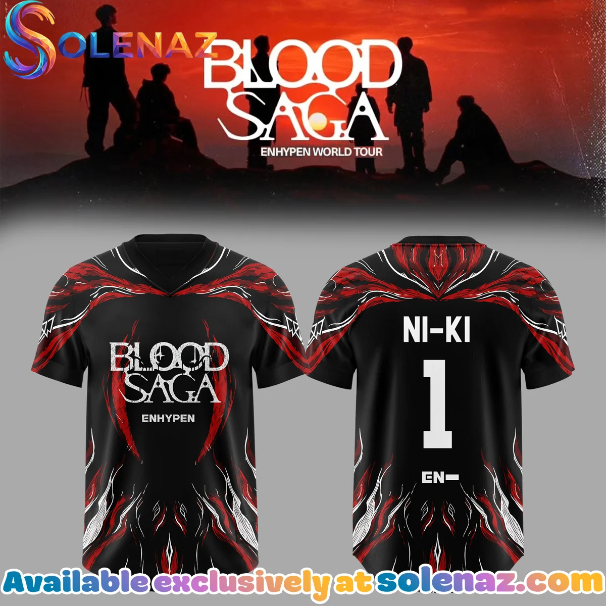 ENHYPEN BLOOD SAGA Football Jersey ENHYPEN BLOOD SAGA Football Jersey