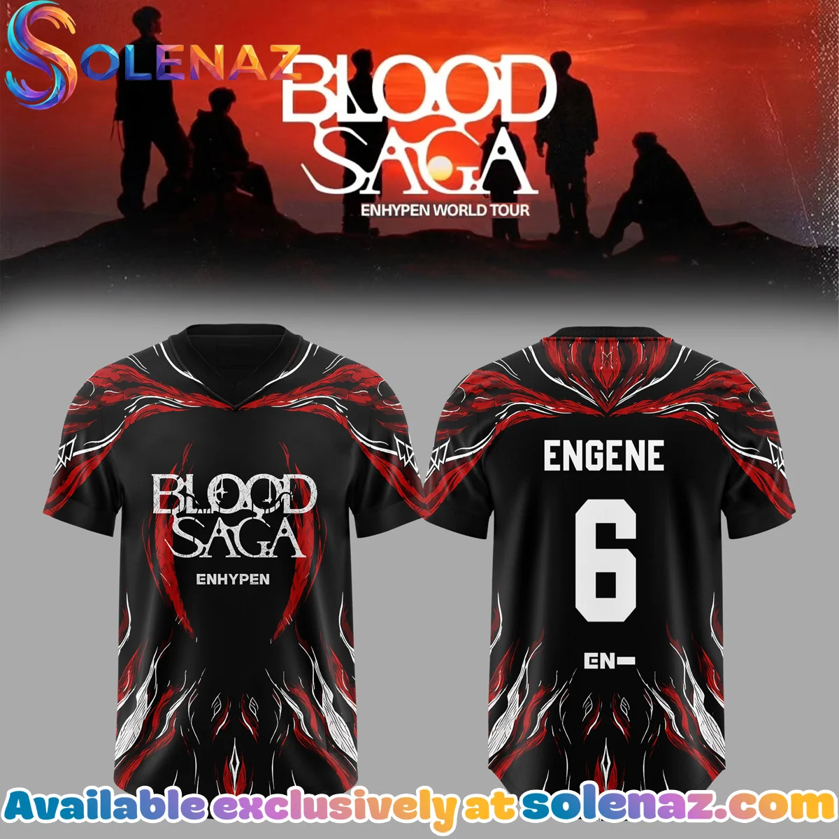 ENHYPEN BLOOD SAGA Football Jersey ENHYPEN BLOOD SAGA Football Jersey