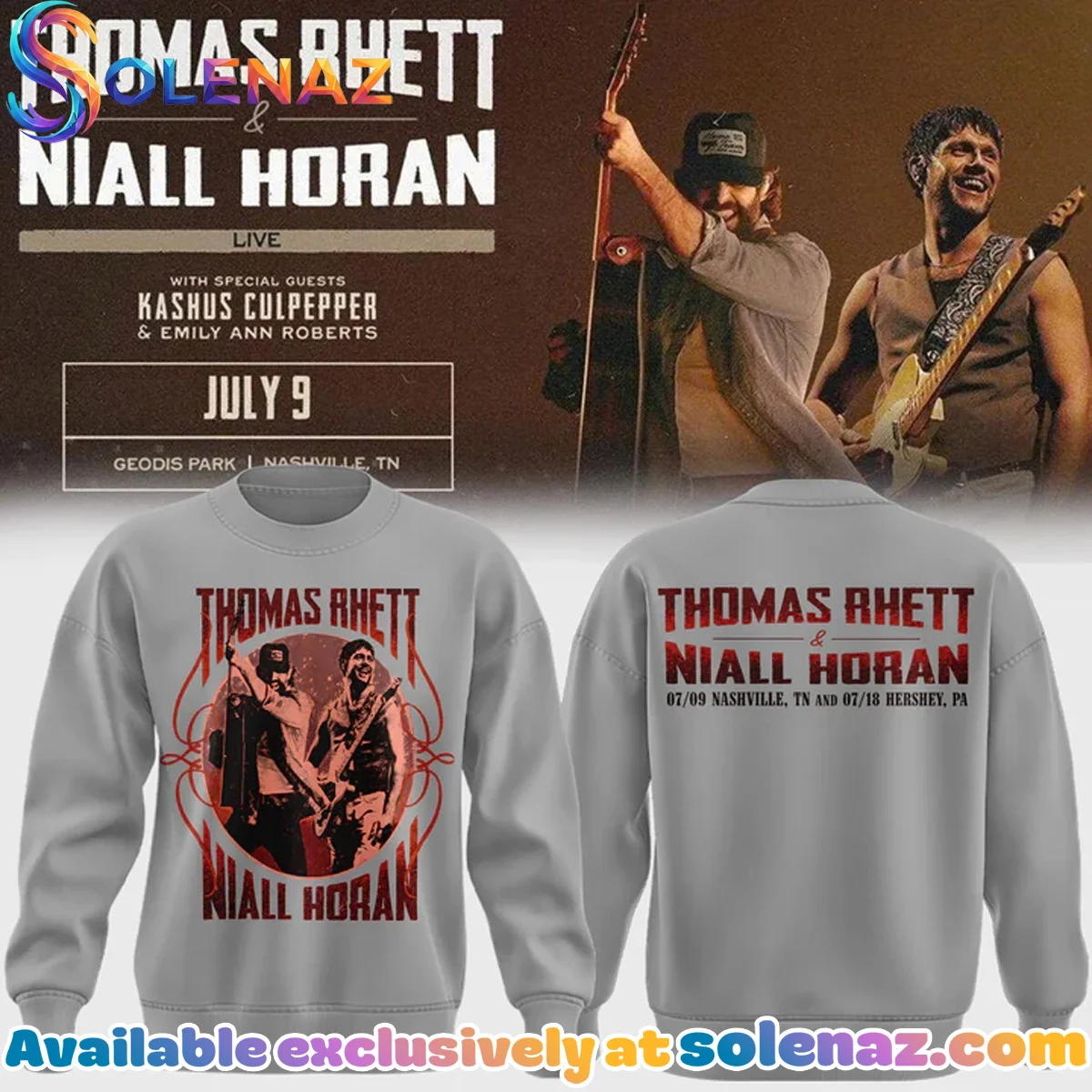 Thomas Rhett x Niall Horan Nashville T-Shirt & Hoodie [Drop 8]