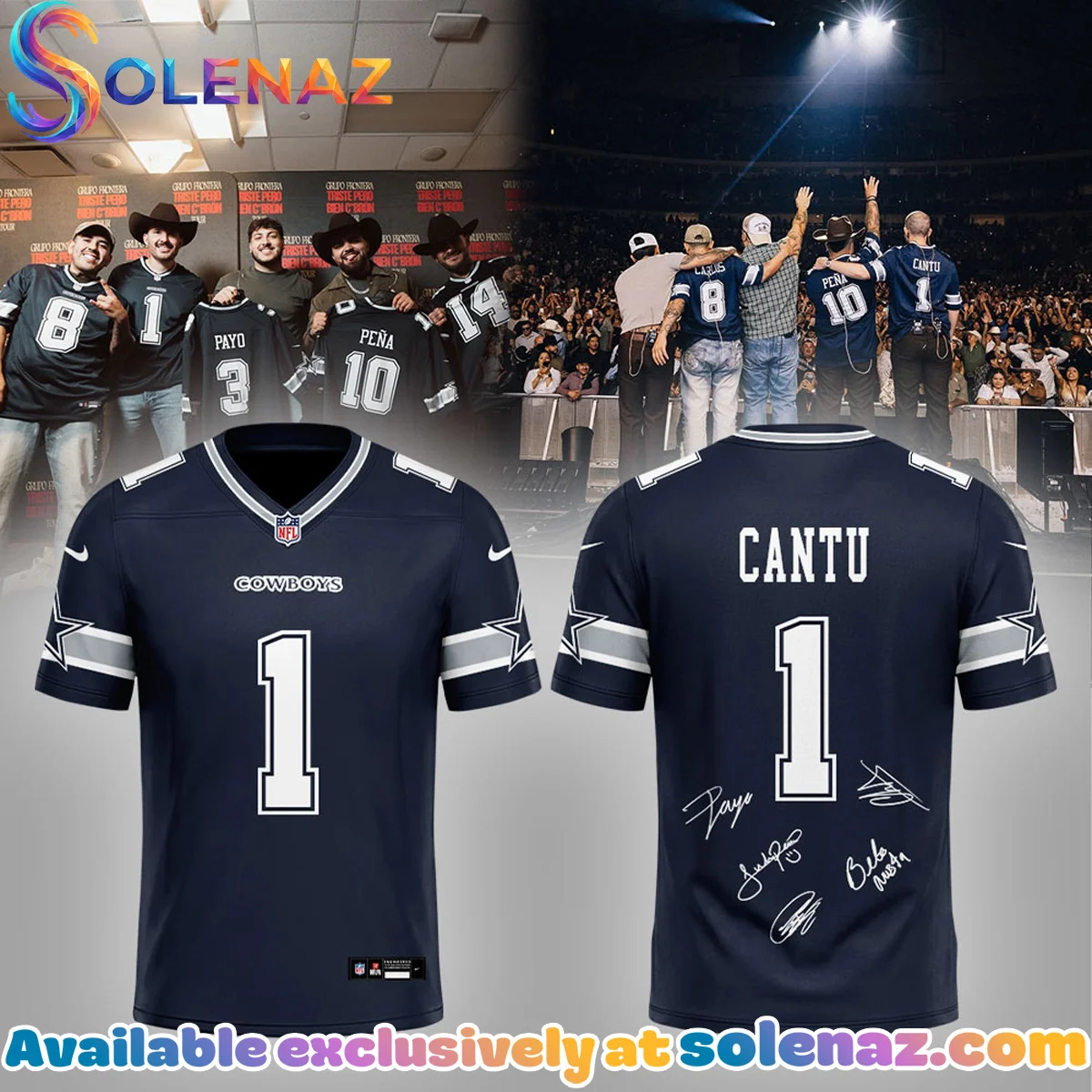 Grupo Frontera El último de Texas x Cantu Football Jersey