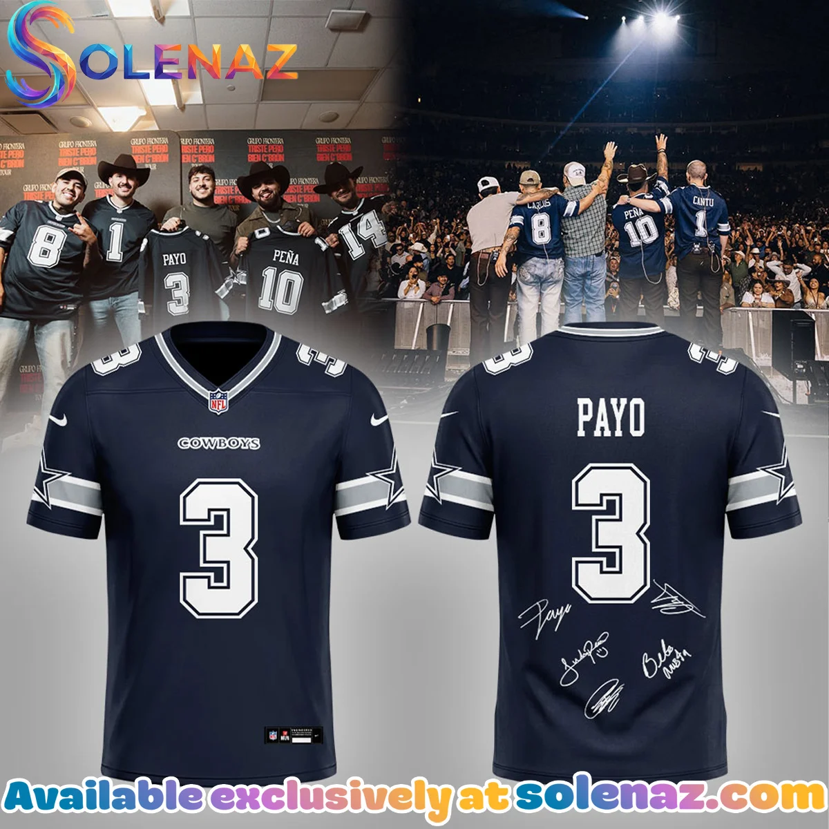 Grupo Frontera El último de Texas x Payo Football Jersey