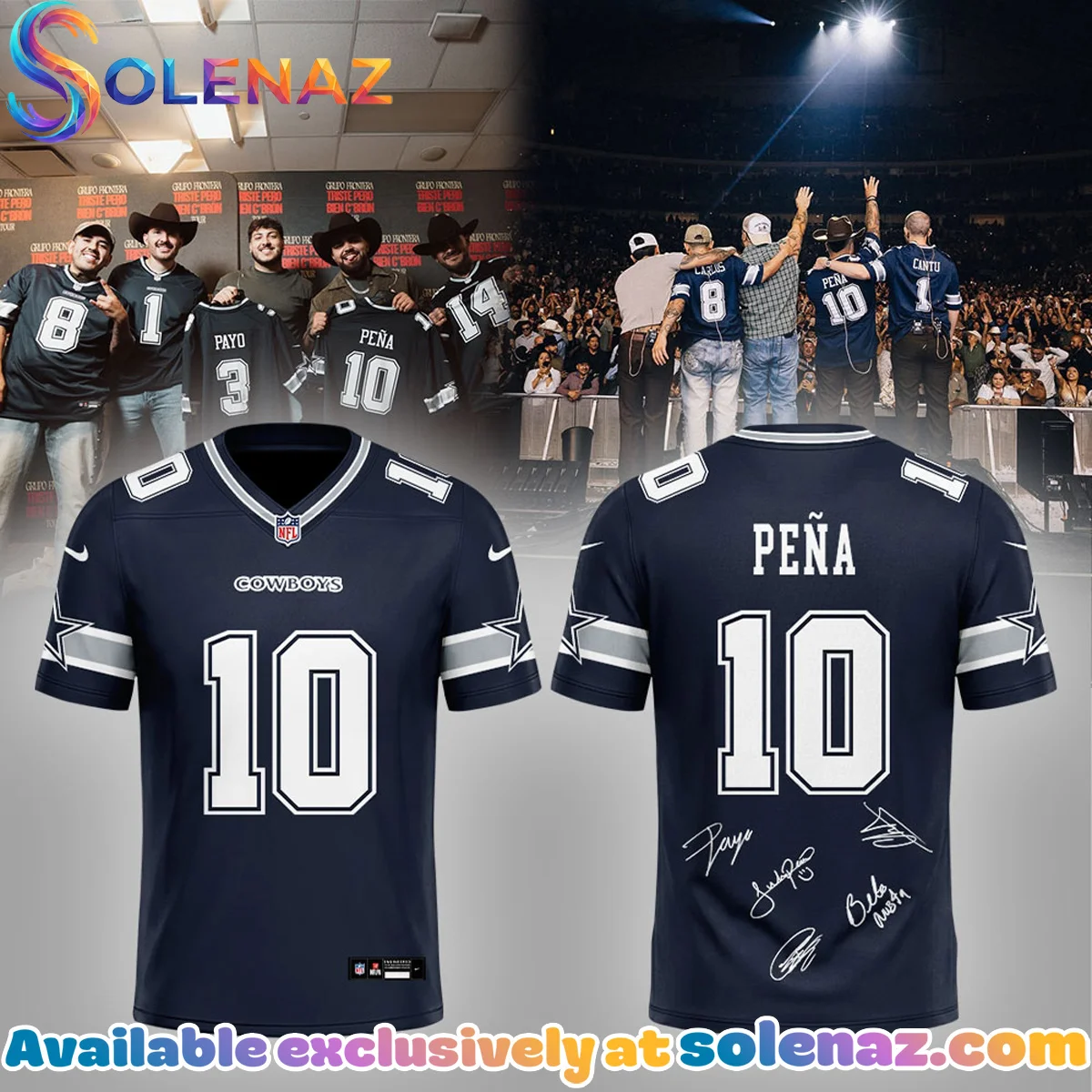 Grupo Frontera El último de Texas x Peña Football Jersey