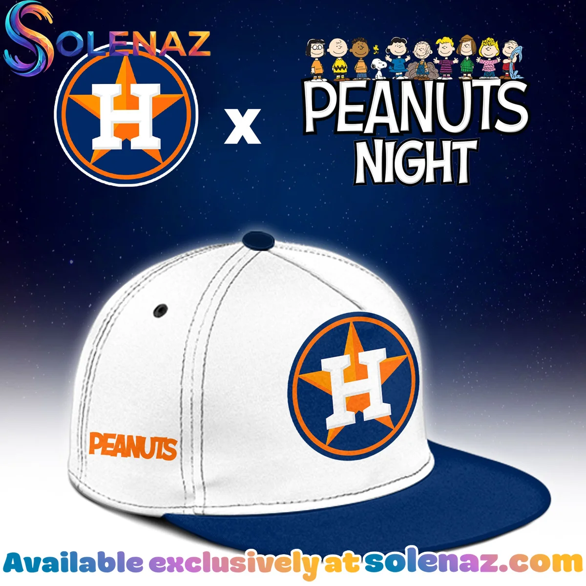 HOU Peanuts Night Baseball Jersey HOU Peanuts Night Baseball Jersey