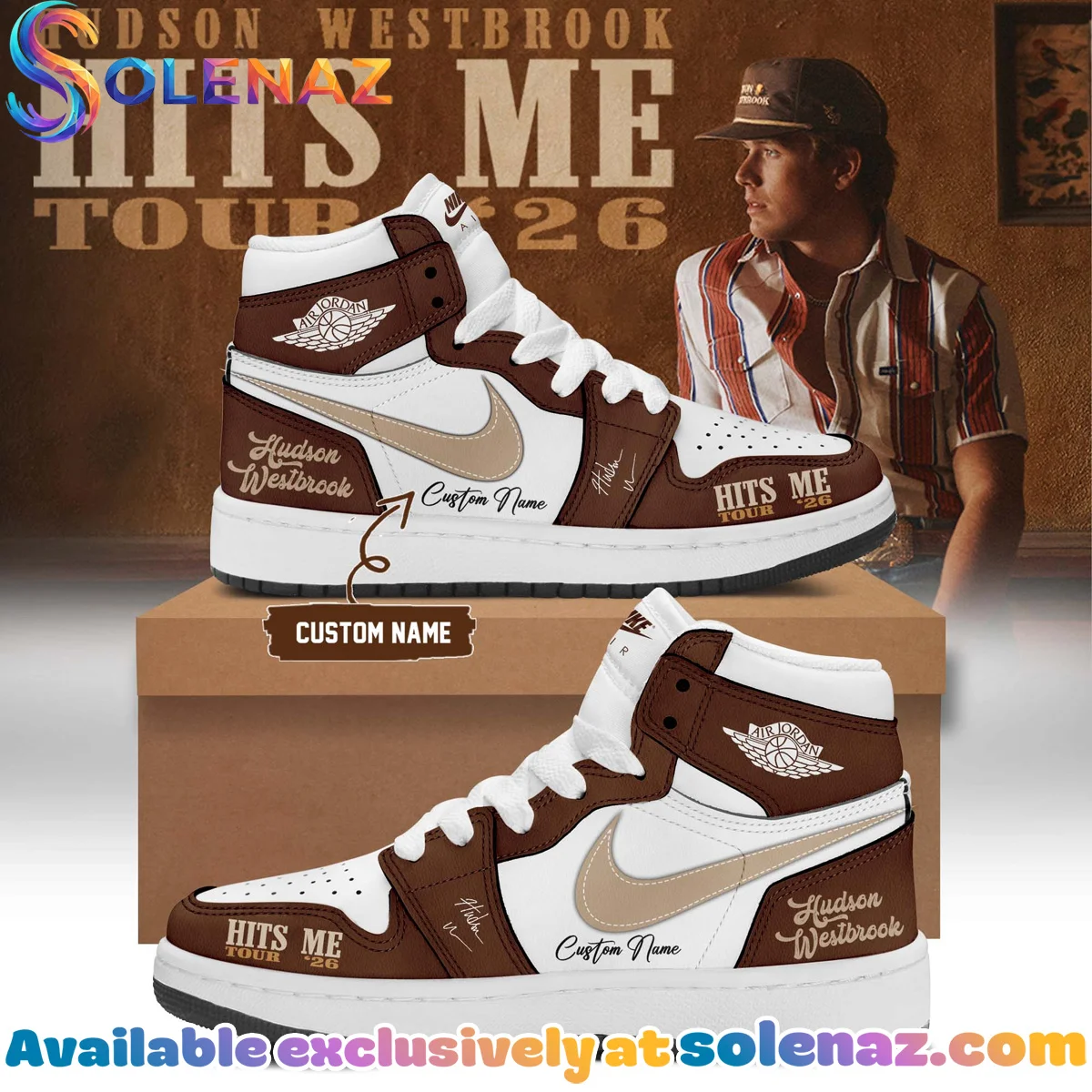 Hudson Westbrook Hits Me Tour Custom Air Force 1 & Jordan 1 Shoes (Style 7)