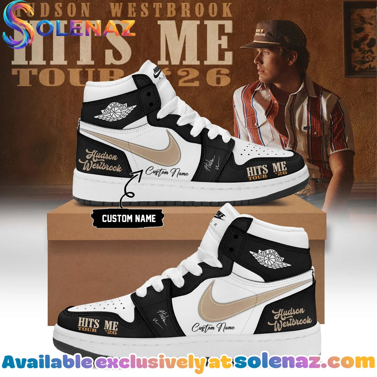 Hudson Westbrook Hits Me Tour Custom Air Force 1 & Jordan 1 Shoes - Variant 10