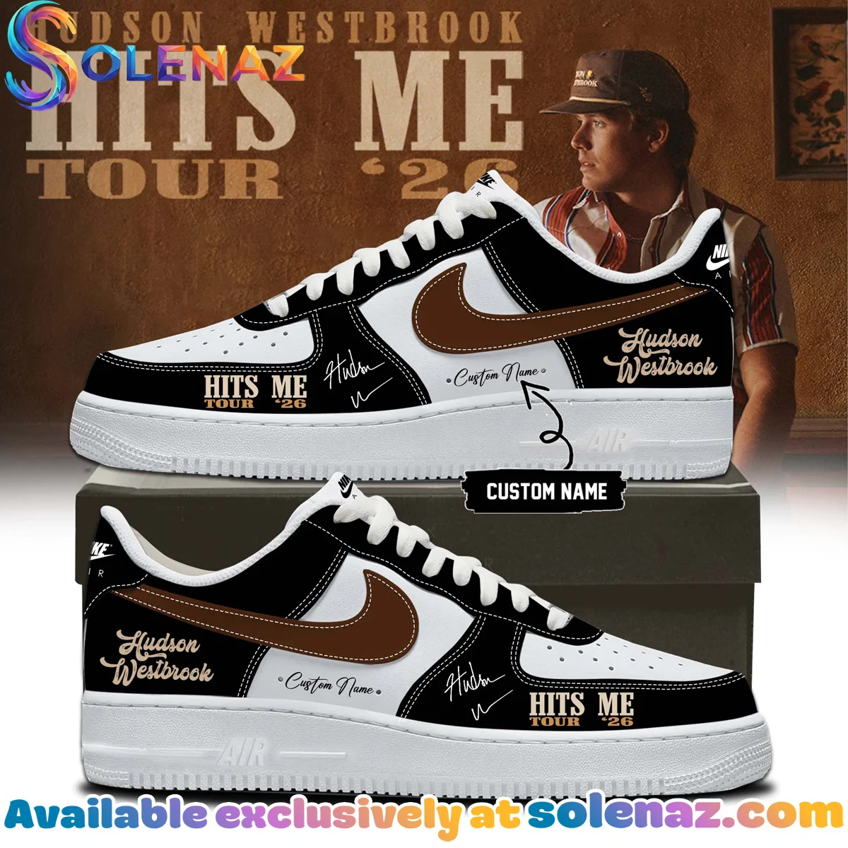 Hudson Westbrook Hits Me Tour Custom Air Force 1 & Jordan 1 Shoes (Style 12)