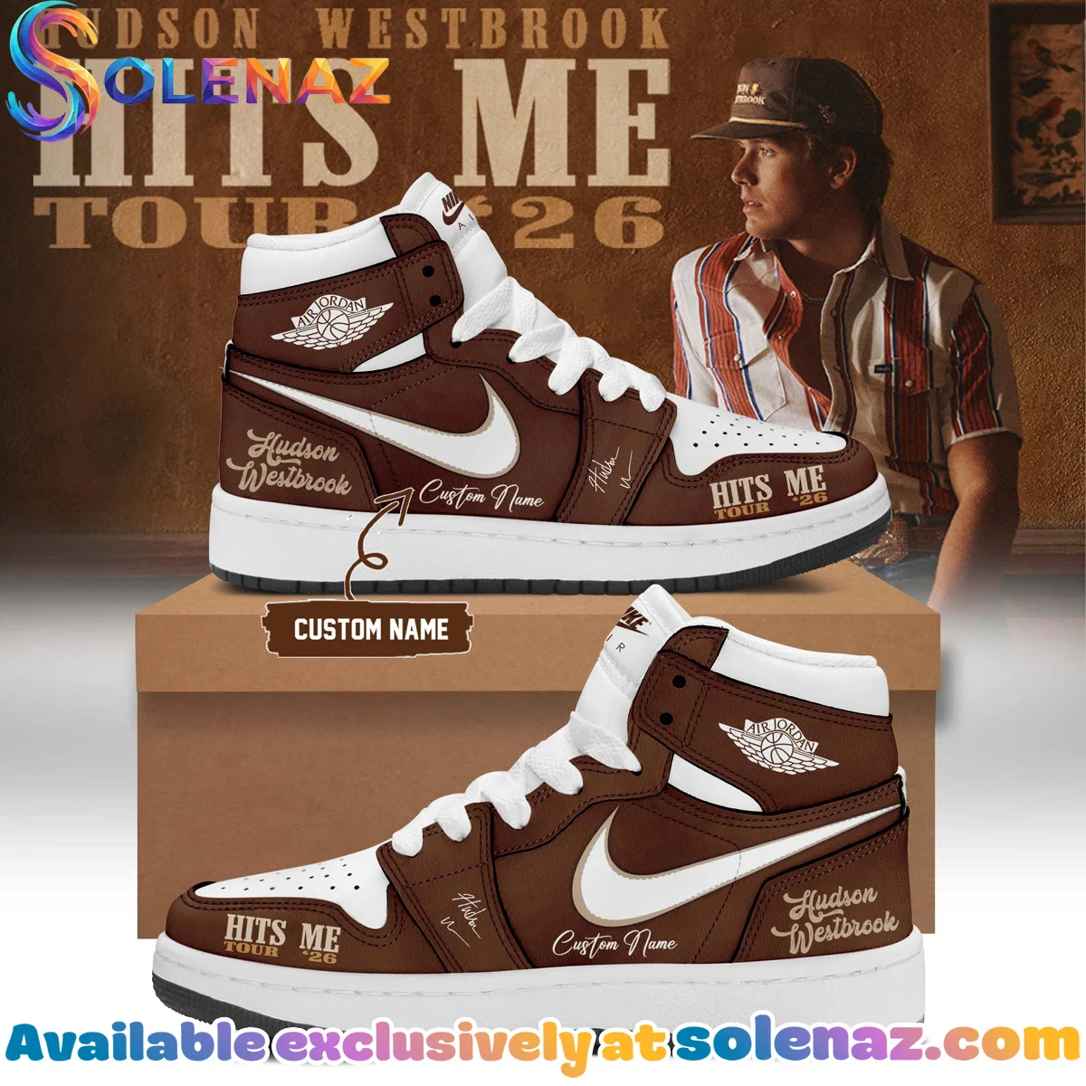 Hudson Westbrook Hits Me Tour Custom Air Force 1 & Jordan 1 Shoes (Style 17)