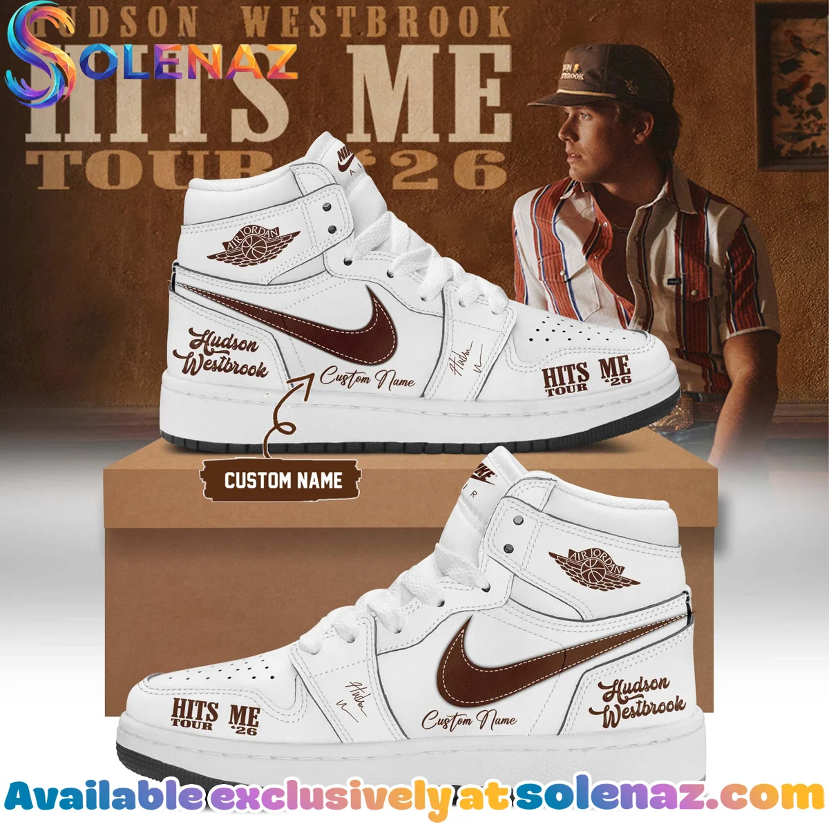 Hudson Westbrook Hits Me Tour Custom Air Force 1 & Jordan 1 Shoes - Series 3