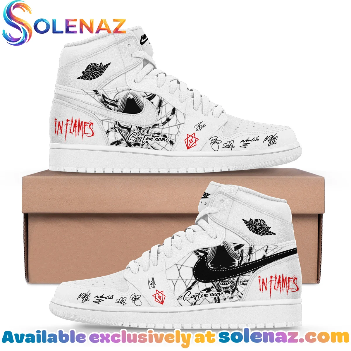 In Flames The Crown In The Grave Tour Custom Air Force 1 & Jordan 1 Shoes - Part 1 In Flames The Crown In The Grave Tour Custom Air Force 1 & Jordan 1 Shoes - Part 1